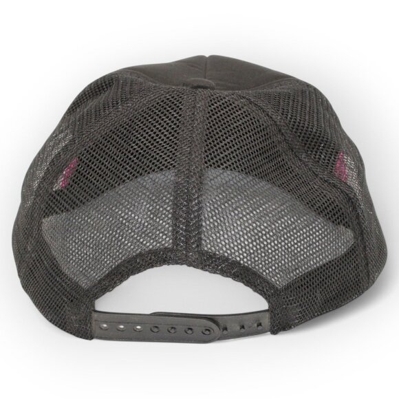 Spawk And Co Womens Black Mesh Trucker Hat With Sassy Pink Brim Adjustable Snapb - Picture 5 of 6